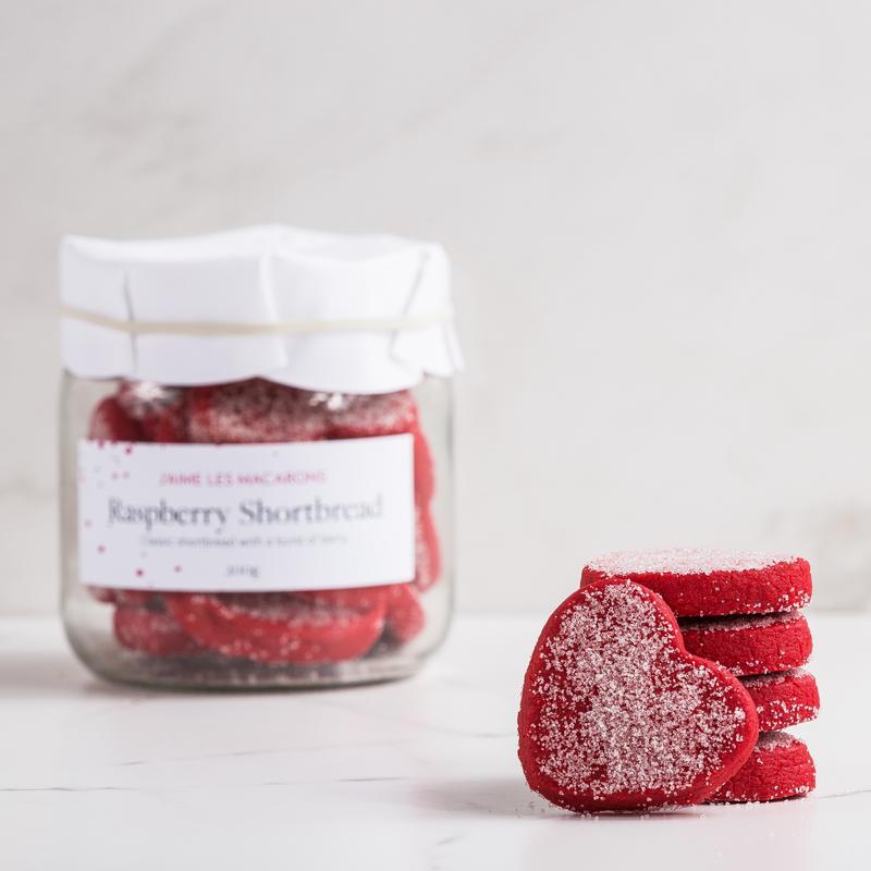Raspberry Love-Heart Shortbreads